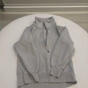 lululemon athletica Heather Gray Half-Zip Sweater